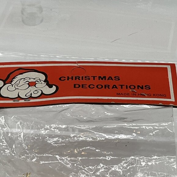 Vintage 3" Angel Blow Mold Ornament w/ Wings Hong Kong Original Package flocked - Picture 6 of 16